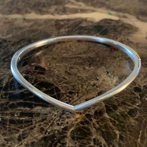 Authentic Pandora Polished Wishbone Bangle S925 ALE Sterling Silver New No Tags